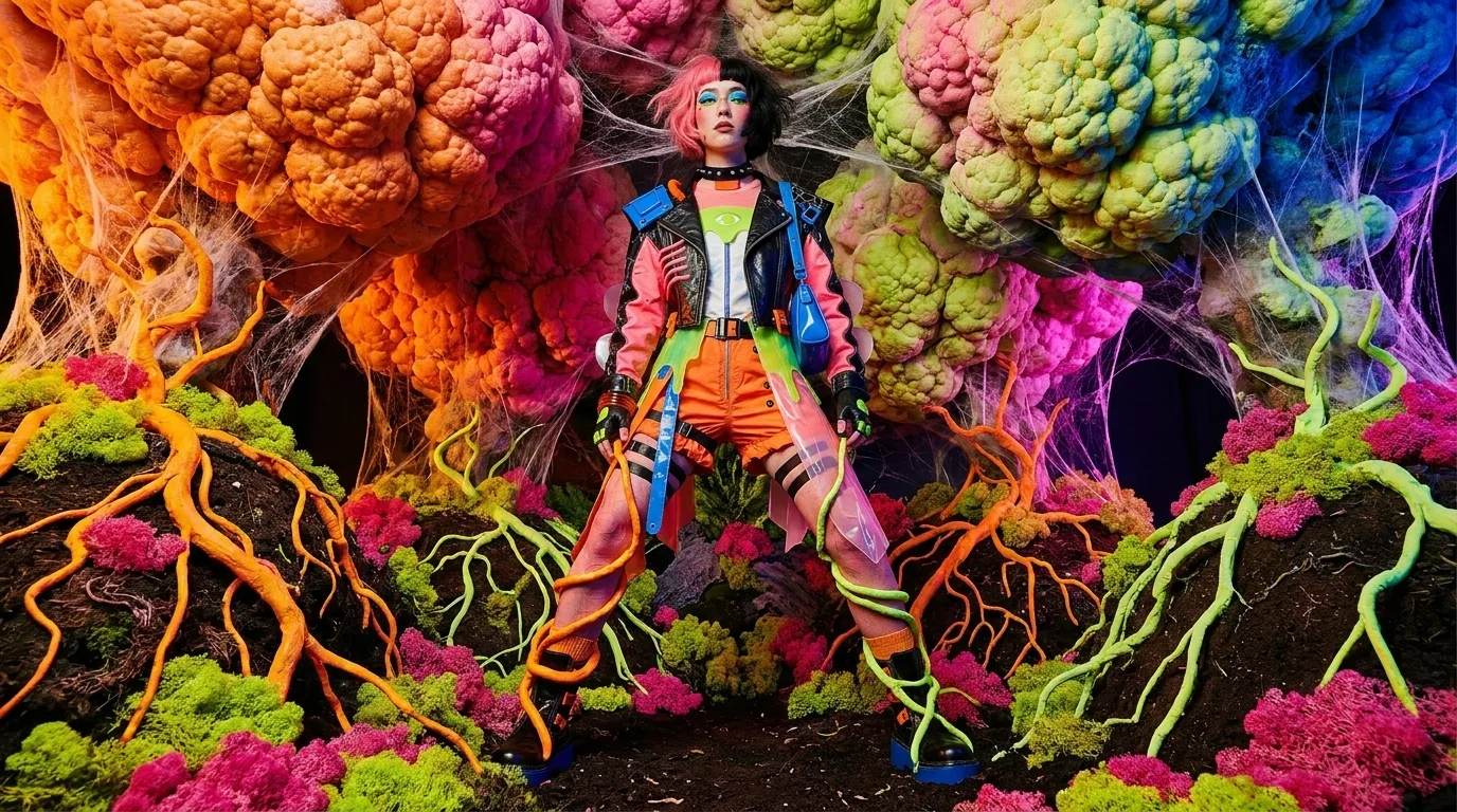 second skin cyborg cyberpunk futuristic neon vibrant colorful — SILICAVISION