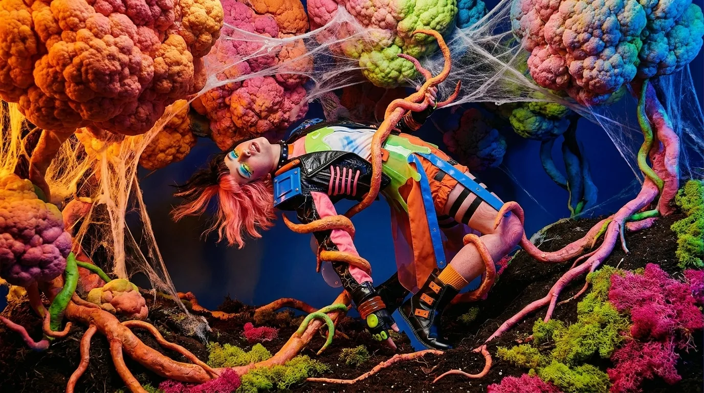 second skin futuristic cyberpunk neon alien vibrant surreal — SILICAVISION