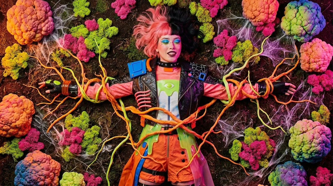 second skin futuristic cyberpunk neon vibrant alien fashion sci fi — SILICAVISION