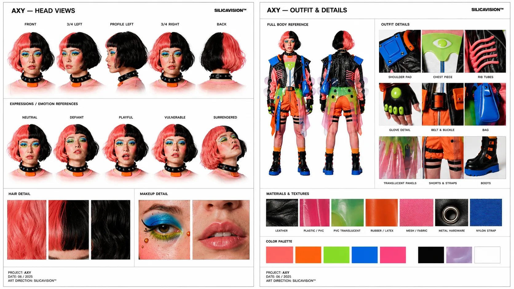 second skin secondskin futuristic cyberpunk neon pink black orange — SILICAVISION