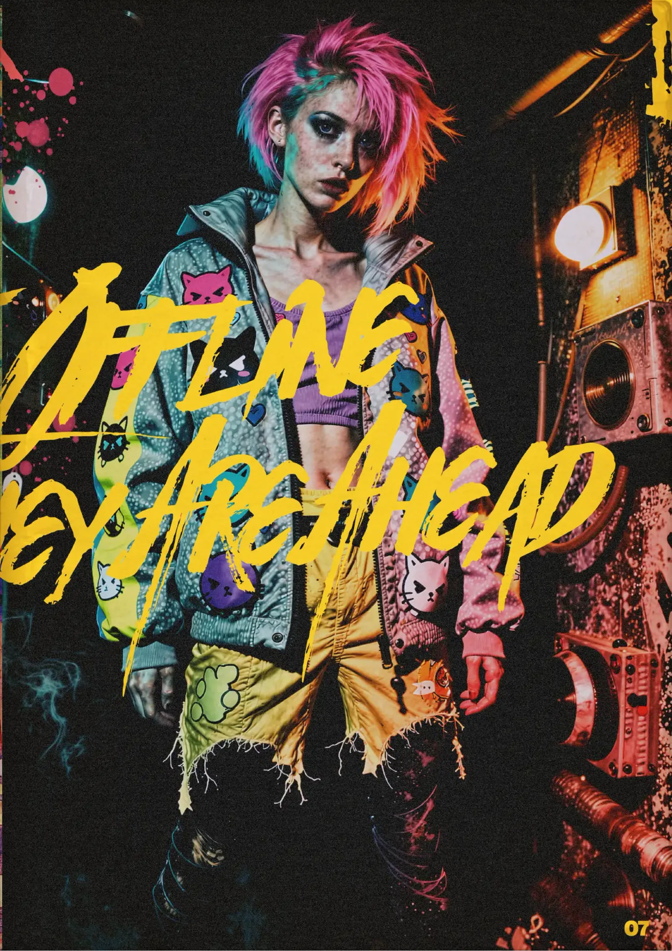 silicavision magazine metroplex 07 cyberpunk cyber futuristic punk neon pink yellow black