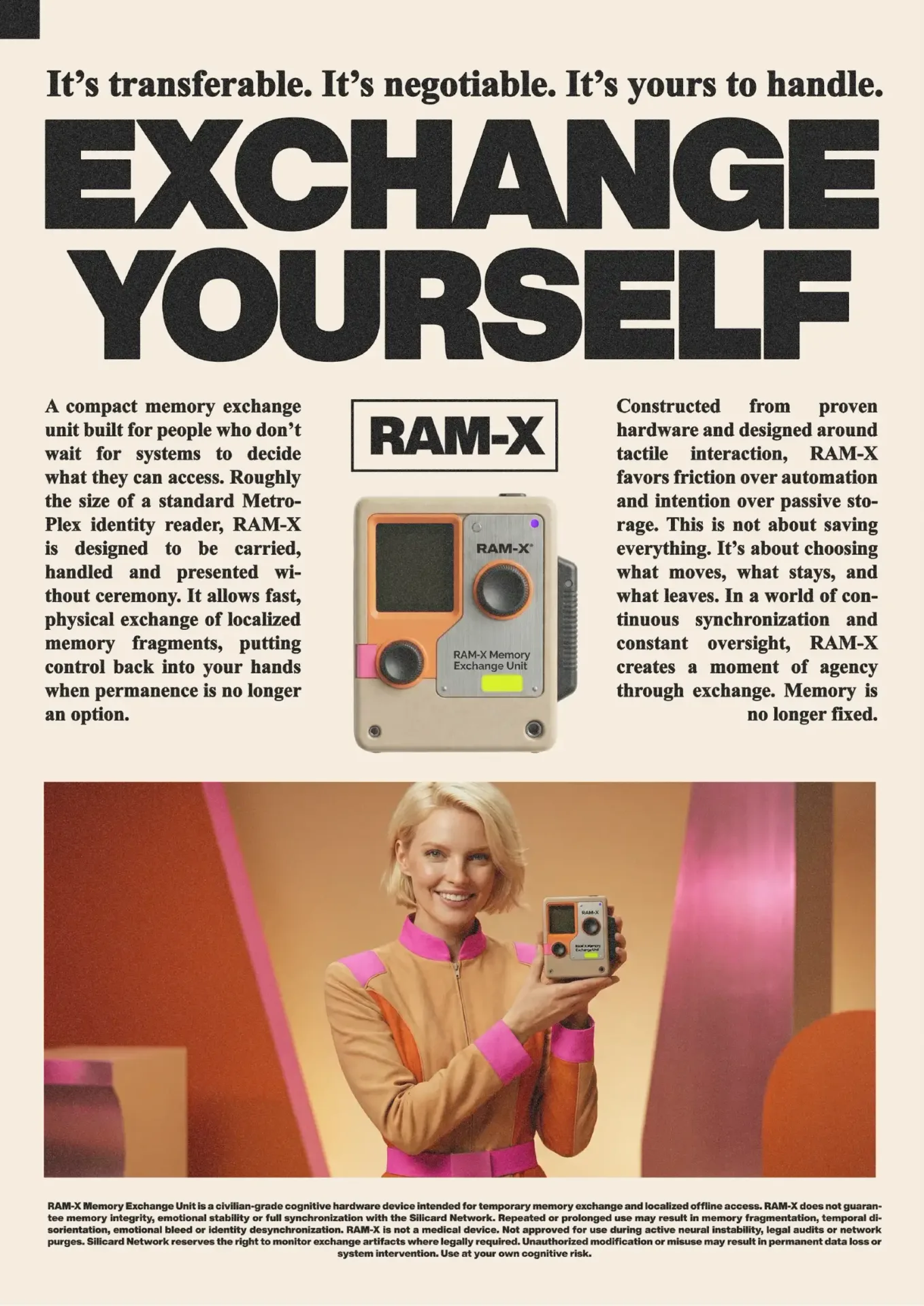 silicavision magazine metroplex 10 memory exchange unit futuristic woman orange pink retro