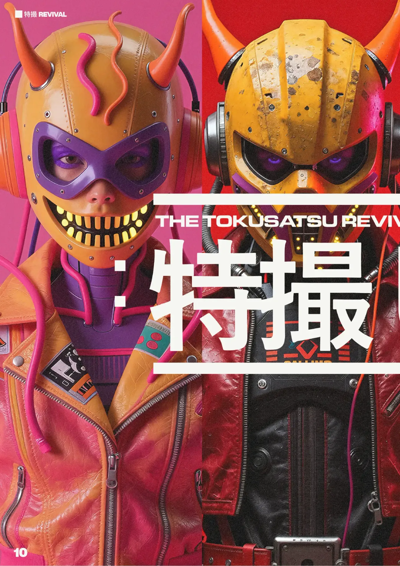 silicavision magazine metroplex 12 tokusatsu revival mask leather cyberpunk pink yellow