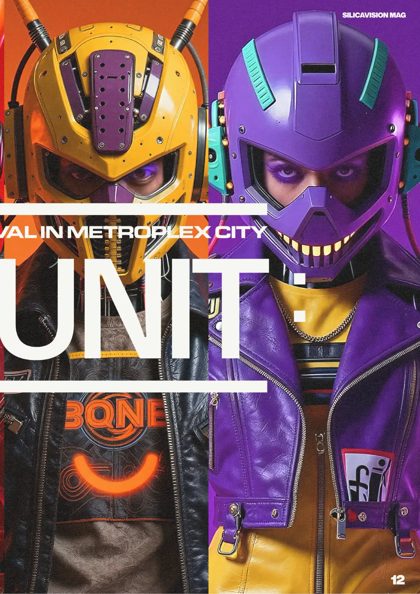 silicavision magazine metroplex 13 futuristic helmets leather jackets cyberpunk purple