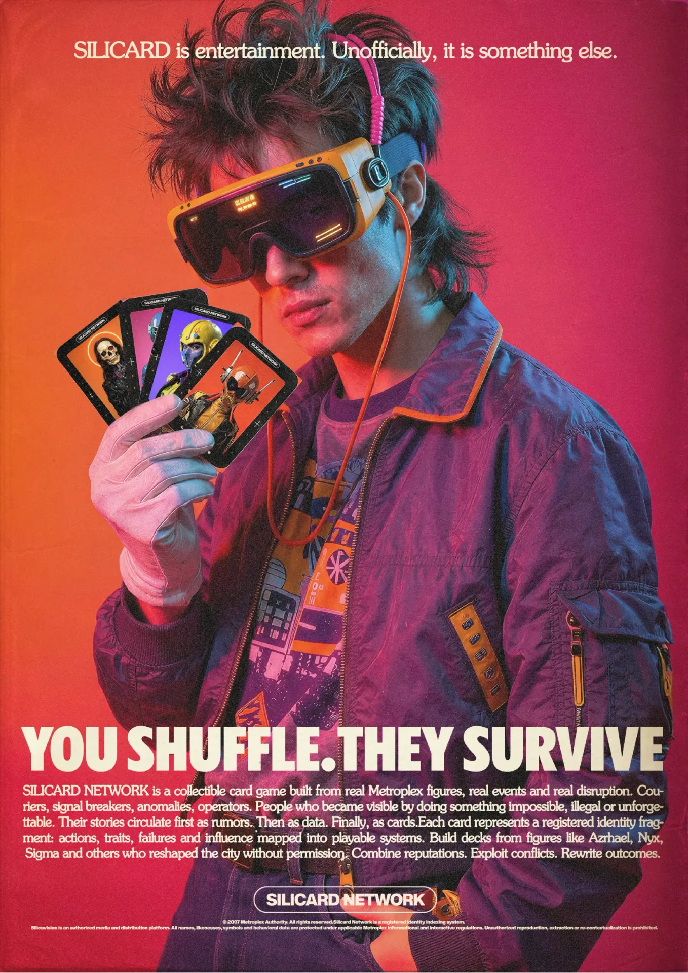 silicavision magazine metroplex 26 cyberpunk futuristic cyber neon gloves bomber jacket