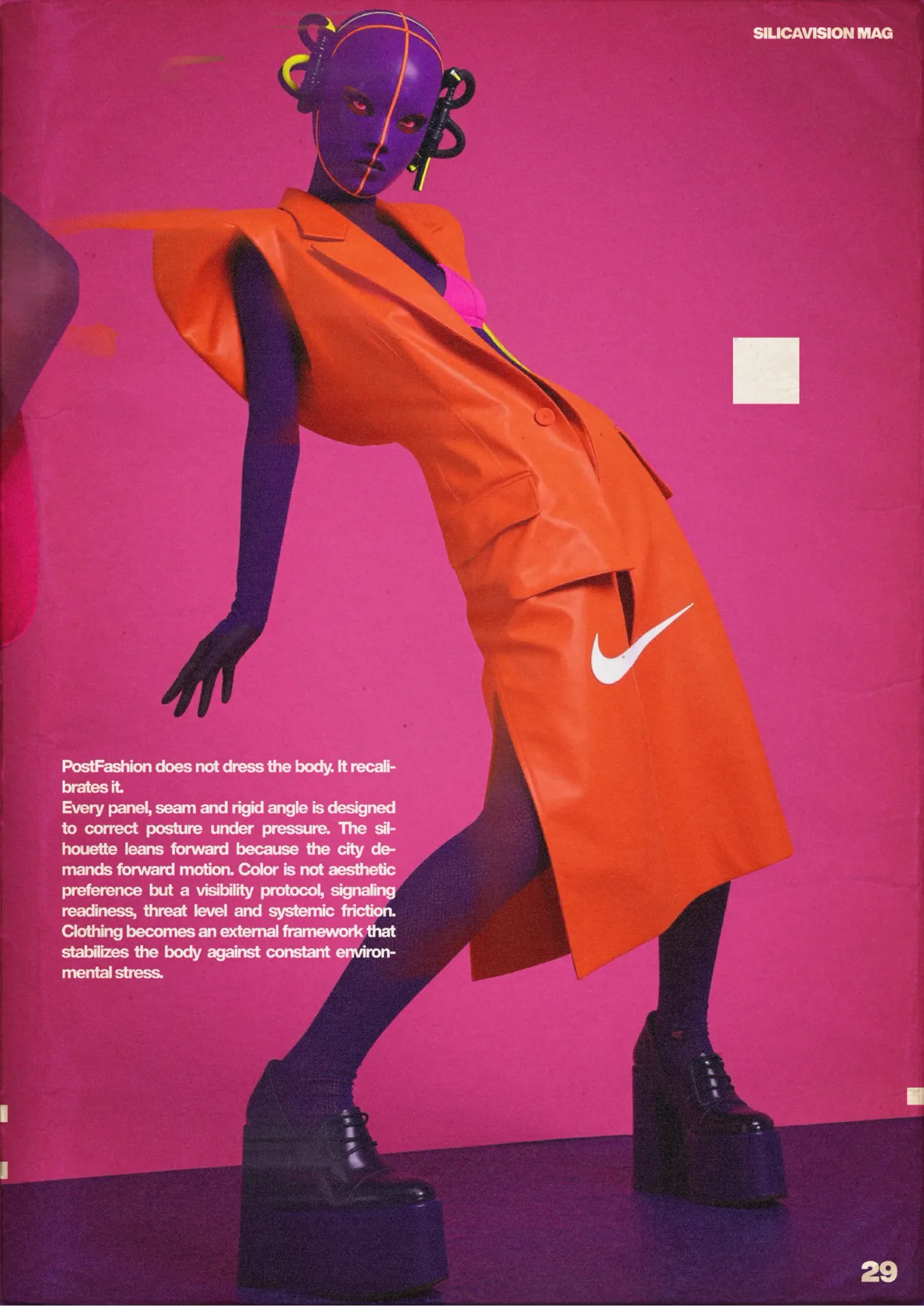 silicavision magazine metroplex 29 futuristic purple orange platform avant garde neon