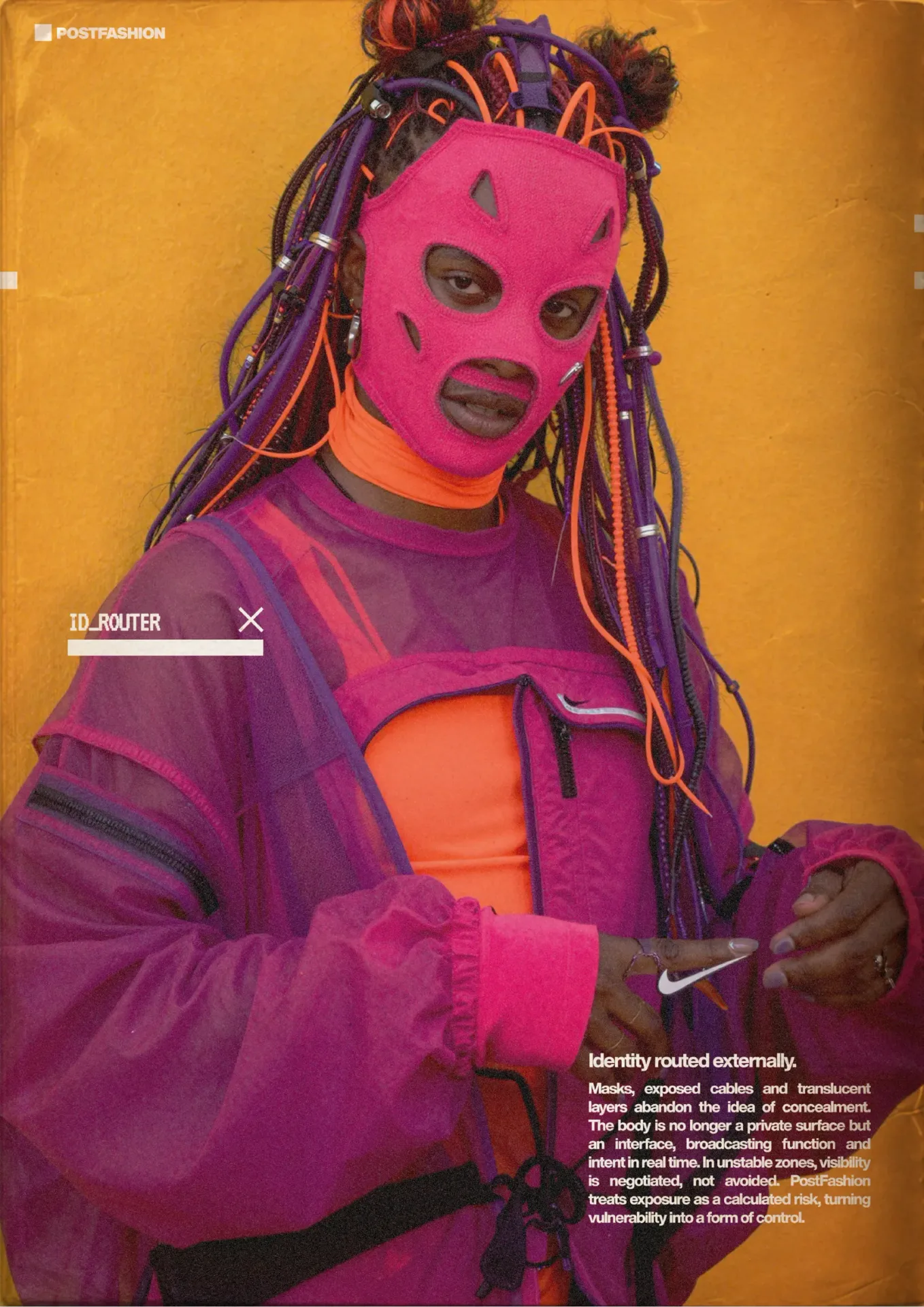 silicavision magazine metroplex 30 mask dreadlocks pink orange purple futuristic fashion