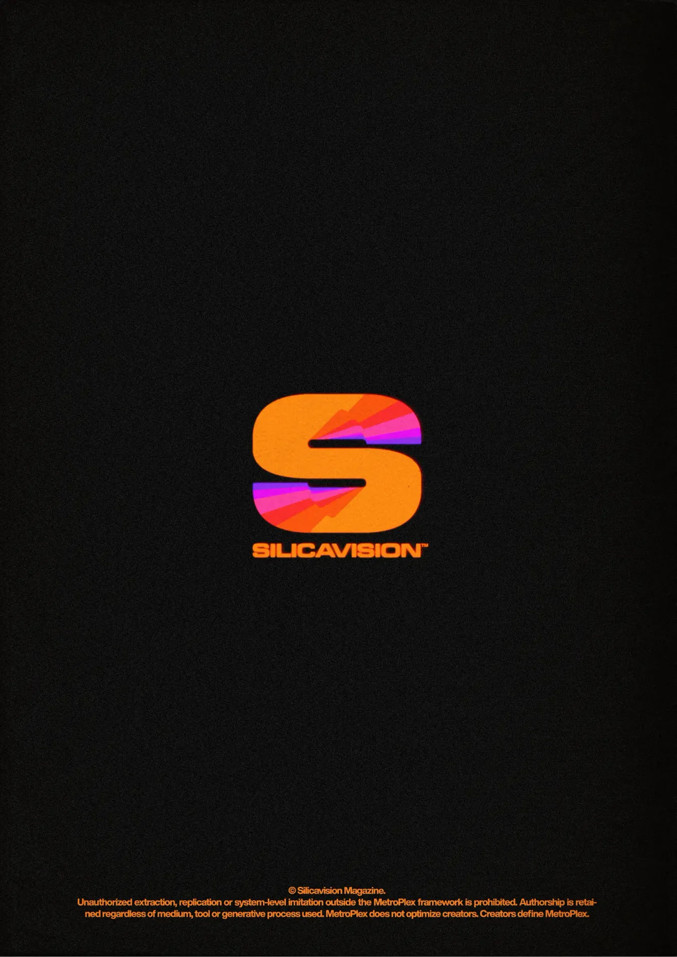 silicavision magazine metroplex 38 s logo dark orange purple fashion