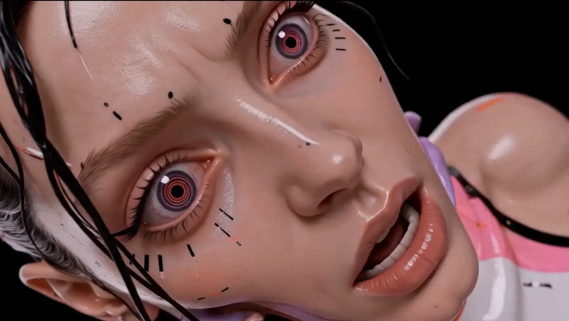 snts infamous reality character surrealism fashion pink black eyes — SILICAVISION